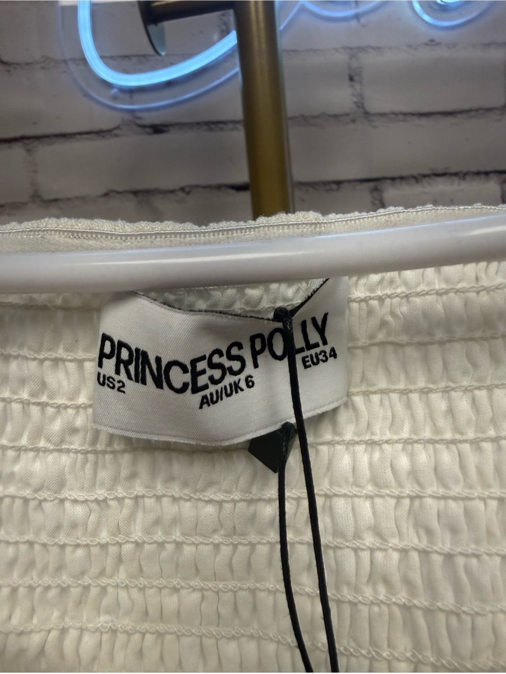 Princess Polly Cream Sleeveless Button-Front Maxi Dress Unworn - Picture 4 of 5